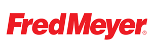 Fred Meyer logo: Red lettering in a strng sans serif font.