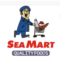 Sea Mart Quality foods cartoon logo.